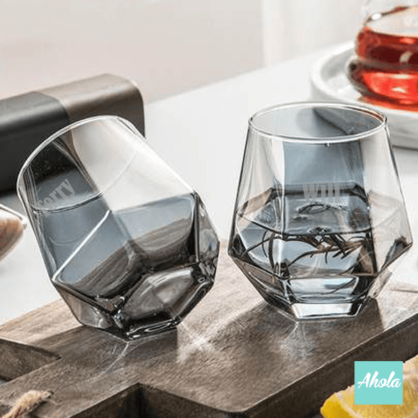 【Blanz】Personalizable Glass 灰鑽石玻璃杯