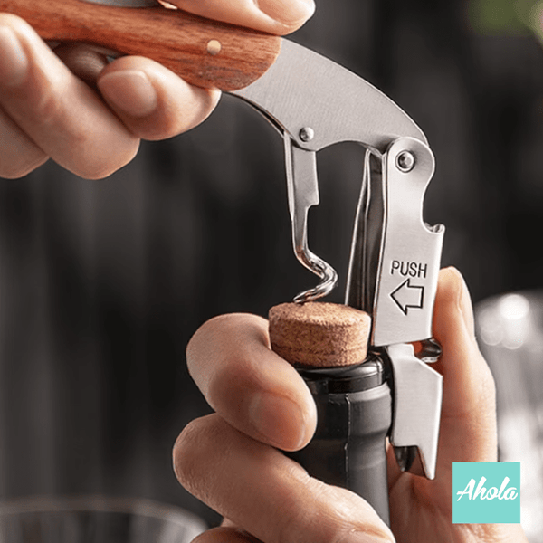 【Capso】Wooden Wine Tool Gift Set 木製開瓶器+倒酒器+酒塞禮盒套裝 (3-5個工作日完成)