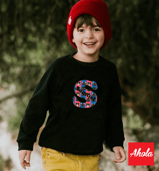 【Cutie dog】 Crew Neck Sweatshirt 植絨燙畫系列 - Ahola