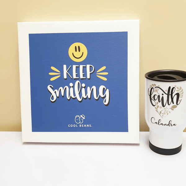 【Keep Smiling】COOL BEANS Canvas frameless printing 無框油畫布印畫 - Ahola