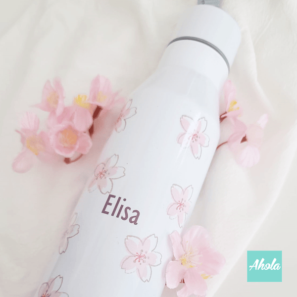 【Sakura】Stainless Steel Hot or Cold Bottle with Carry loop 櫻花不鏽鋼保冷/保温樽