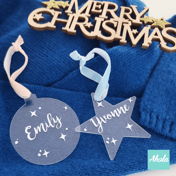 【Popsa】Christmas Tree Acrylic Ornament 名字聖誕樹裝飾牌