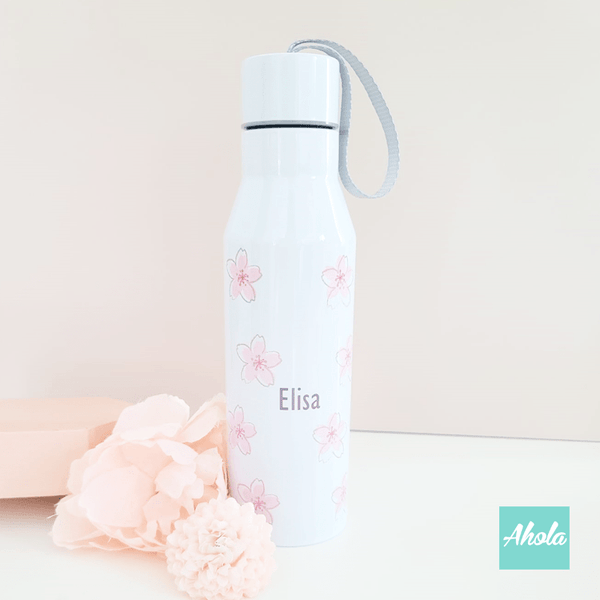 【Sakura】Stainless Steel Hot or Cold Bottle with Carry loop 櫻花不鏽鋼保冷/保温樽