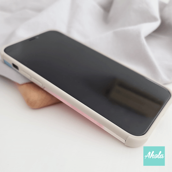 【Loden】 Soft PU phone case 自定名字粉彩層電話軟殼