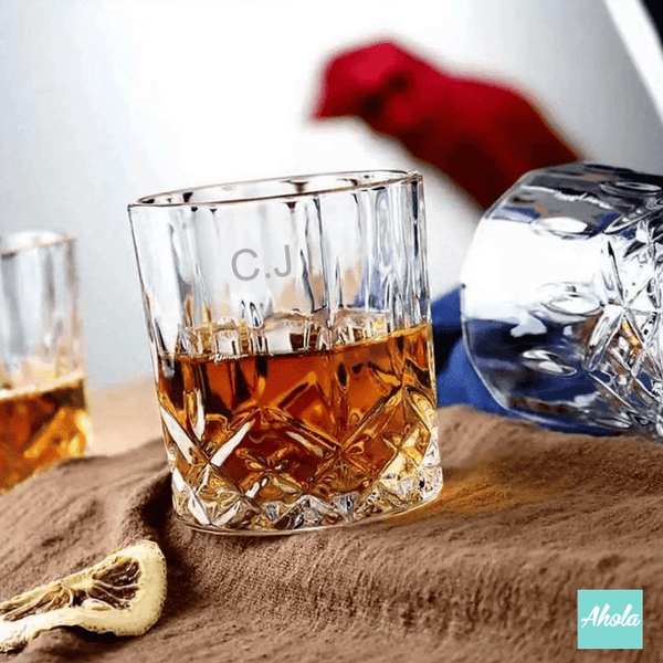 【Vintage】Personalizable Beveled Whiskey Glass 玻璃酒杯