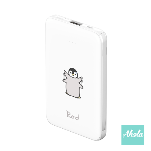 【Penguin】Portable Power Bank with built-in wire 內置線便攜式差電器