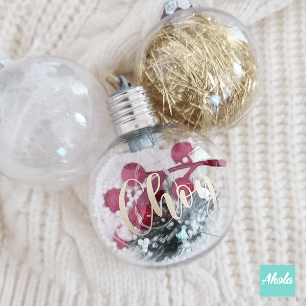 【Holiday Cheers 】Christmas Built-in Lighting Baubles 名字可發光聖誕樹裝飾球