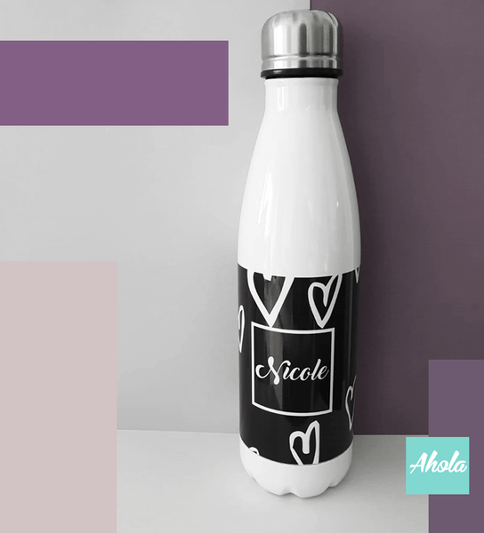 【XOXO】 Stainless Steel Hot or Cold Bottle Black 不鏽鋼保冷/保温樽 📣由於農曆新年假期關係, 此產品最遲在1月25號落單/付款, 2月10號左右完成寄出, 而1月26號至2月14號落單將會在3月頭/中寄出 - Ahola