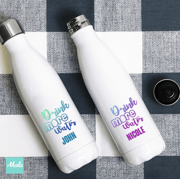 【Drink more water】Stainless Steel Hot or Cold Bottle 不鏽鋼保冷/保温樽 - Ahola