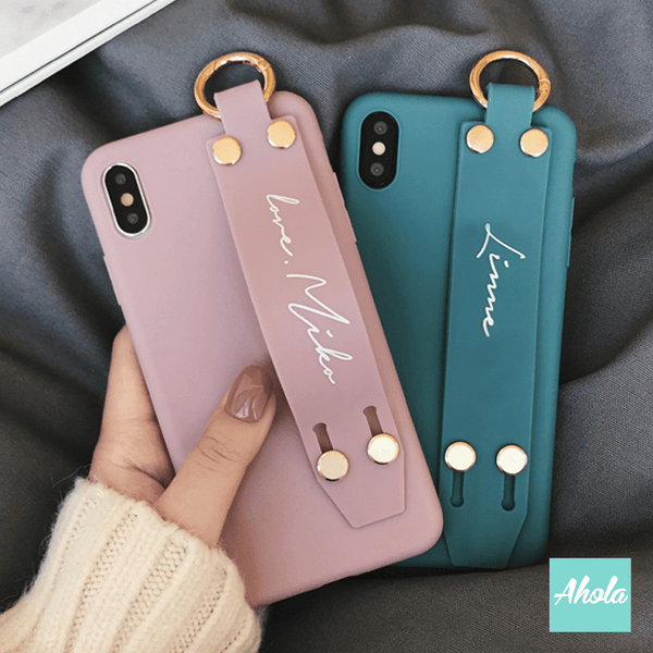 【Elegant】 Soft TPU phone case with handle in matte finish  手帶電話軟殼 📣由於農曆新年假期關係, 此產品最遲在1月28號落單/付款, 2月10號左右完成寄出, 而1月29號至2月14號落單將會在3月頭/中寄出 - Ahola