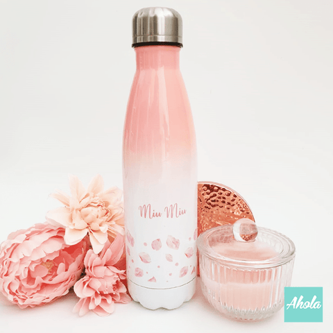 【Cherry Blossom Petals】Stainless Steel Hot or Cold Bottle 不鏽鋼保冷/保温樽 - Ahola