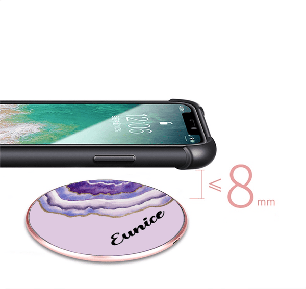 【Agate Stone】10W Ultra thin FastWireless Charger Pad 瑪瑙石名字無線差電板 📣由於農曆新年假期關係, 此產品最遲在1月19號落單, 2月8號左右完成寄出, 而1月20號至2月14號落單將會在3月頭/中寄出, 敬請注意 - Ahola