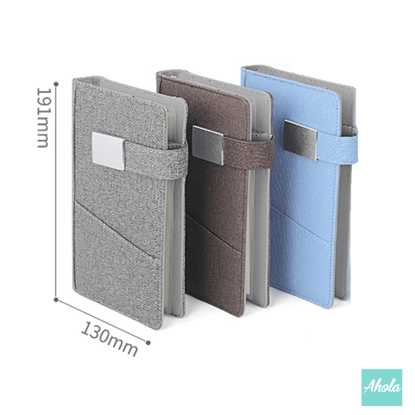 【Name】Loose leaf Notebook with Portable Charger External Battery Power Bank 自訂名字多功能活頁筆記簿便攜式差電器 - Ahola