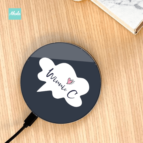 【Speech Bubble】10W Ultra thin FastWireless Charger Pad 語句泡泡名字無線差電板 - Ahola