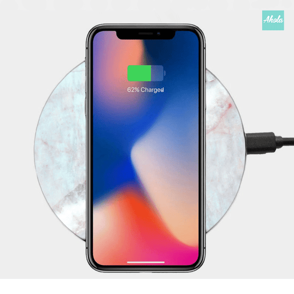 【Marble】10W Ultra thin FastWireless Charger Pad 雲石名字無線差電板 - Ahola