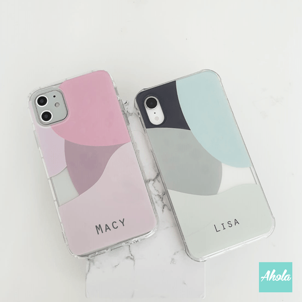 【Abstract Shapes】Soft PU transparent phone case  抽象形狀名字透明電話軟殼 - Ahola