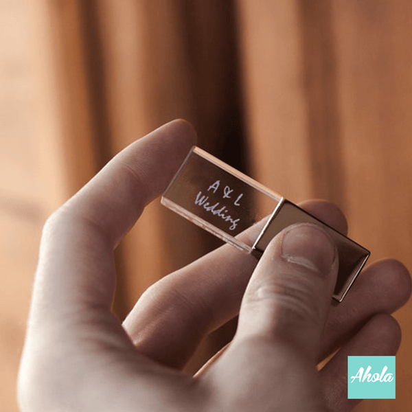 【Any words】Laser Engraved Crystal USB drive 激光刻字水晶USB手指 - Ahola