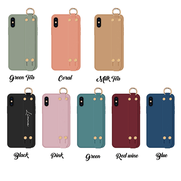 【Elegant】 Soft TPU phone case with handle in matte finish  手帶電話軟殼 📣由於農曆新年假期關係, 此產品最遲在1月28號落單/付款, 2月10號左右完成寄出, 而1月29號至2月14號落單將會在3月頭/中寄出 - Ahola