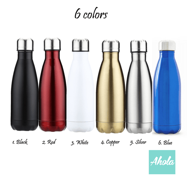 【Mini】Name Engraved Stainless Steel Hot or Cold Mini Size Bottle 刻名不鏽鋼保冷/保温迷你樽  📣由於農曆新年假期關係, 此產品最遲在1月25號落單/付款, 2月10號左右完成寄出, 而1月26號至2月14號落單將會在3月頭/中寄出 - Ahola