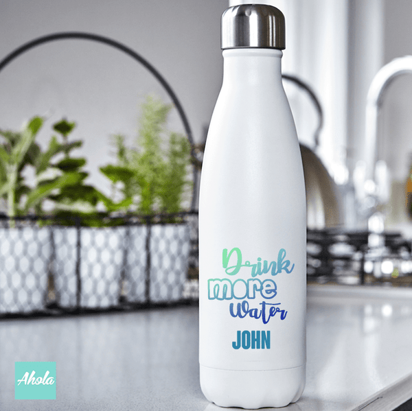【Drink more water】Stainless Steel Hot or Cold Bottle 不鏽鋼保冷/保温樽 - Ahola