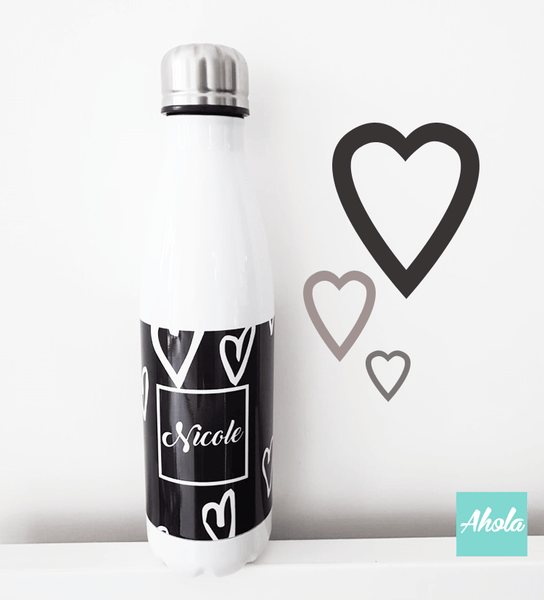 【XOXO】 Stainless Steel Hot or Cold Bottle Black 不鏽鋼保冷/保温樽 📣由於農曆新年假期關係, 此產品最遲在1月25號落單/付款, 2月10號左右完成寄出, 而1月26號至2月14號落單將會在3月頭/中寄出 - Ahola