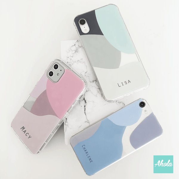 【Abstract Shapes】Soft PU transparent phone case  抽象形狀名字透明電話軟殼 - Ahola
