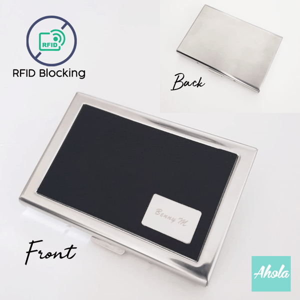 MS004 Engraved RFID Blocking Credit & Debit Card Metal Case RFID防盜/屏蔽刻名卡片盒 📣由於農曆新年假期關係, 此產品最遲在1月28號落單/付款, 2月8號左右完成寄出, 而1月29號至2月14號落單將會在3月頭/中寄出 - Ahola