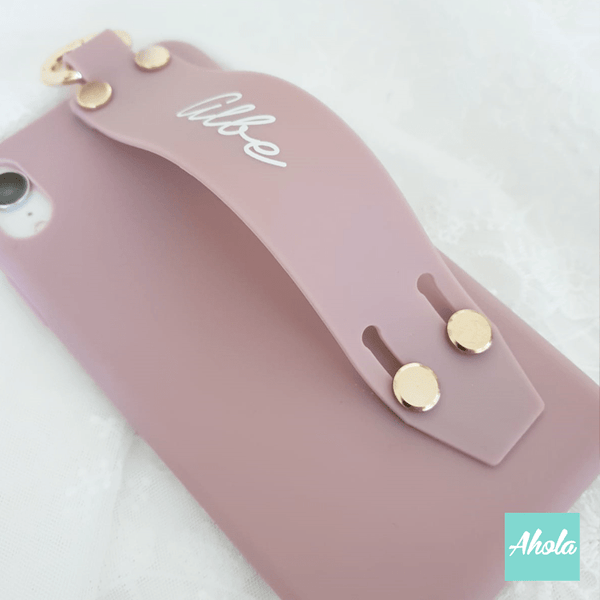 【Elegant】 Soft TPU phone case with handle in matte finish  手帶電話軟殼 📣由於農曆新年假期關係, 此產品最遲在1月28號落單/付款, 2月10號左右完成寄出, 而1月29號至2月14號落單將會在3月頭/中寄出 - Ahola