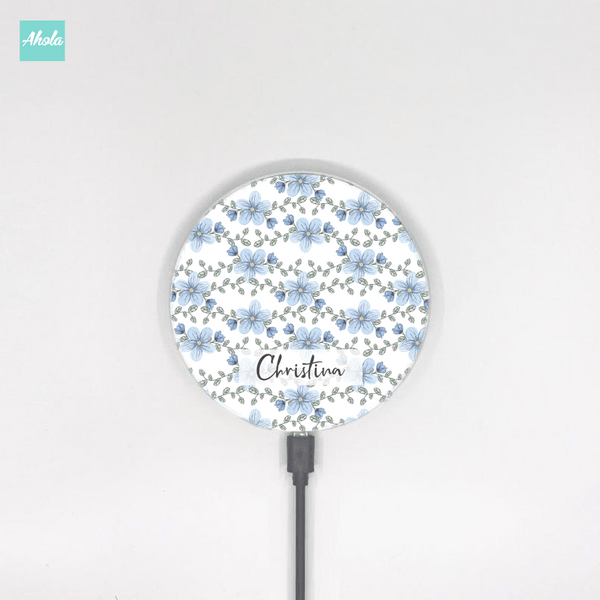 【Boho flower】10W Ultra thin FastWireless Charger Pad 花朵名字無線差電板 - Ahola