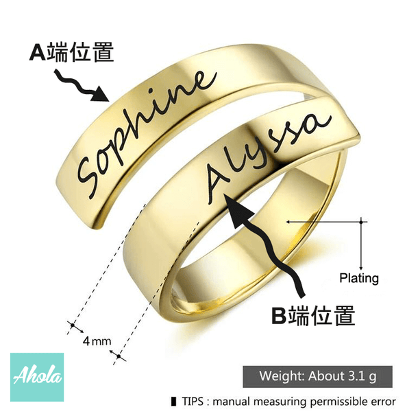 SP044 Sterling Silver Open Ring  📣此產品新年/情人節前出貨已截單, 由1月15號至2月26號落單將會在3月中/尾寄出 - Ahola