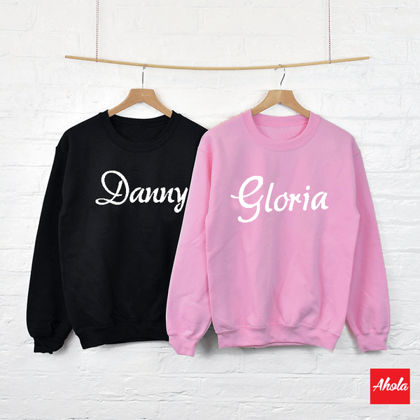 【Simple is Classic】 Crew Neck Sweatshirt 植絨燙畫系列 - Ahola