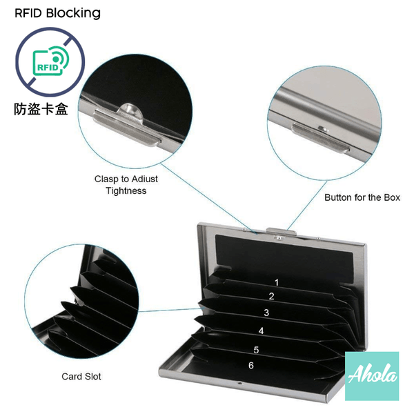 MS004 Engraved RFID Blocking Credit & Debit Card Metal Case RFID防盜/屏蔽刻名卡片盒 📣由於農曆新年假期關係, 此產品最遲在1月28號落單/付款, 2月8號左右完成寄出, 而1月29號至2月14號落單將會在3月頭/中寄出 - Ahola