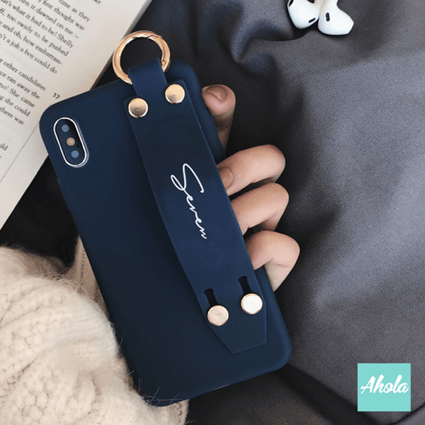 【Elegant】 Soft TPU phone case with handle in matte finish  手帶電話軟殼 📣由於農曆新年假期關係, 此產品最遲在1月28號落單/付款, 2月10號左右完成寄出, 而1月29號至2月14號落單將會在3月頭/中寄出 - Ahola
