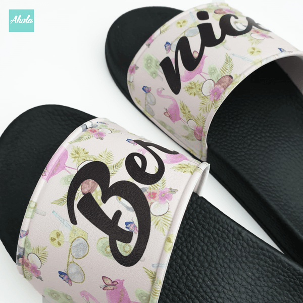 【Tropical】Name Rubber Sliders - Ahola