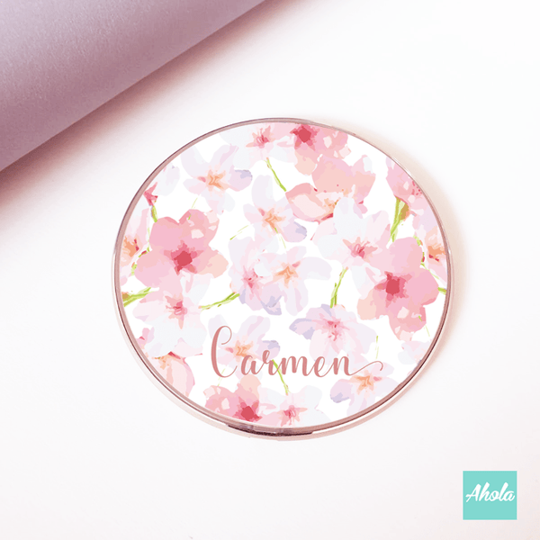 【 Cherry Blossom】10W Ultra thin FastWireless Charger Pad 櫻花名字無線差電板 - Ahola