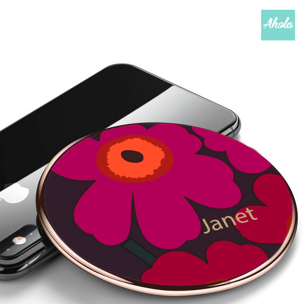 【Poppies】15W Ultra thin FastWireless Charger Pad 小罌粟花花朵名字無線差電板